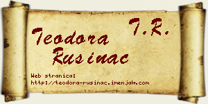 Teodora Rusinac vizit kartica